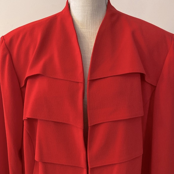 Danny & Nicole red women’s blazer jacket hook & eye closure plus size 24W - Picture 4 of 15
